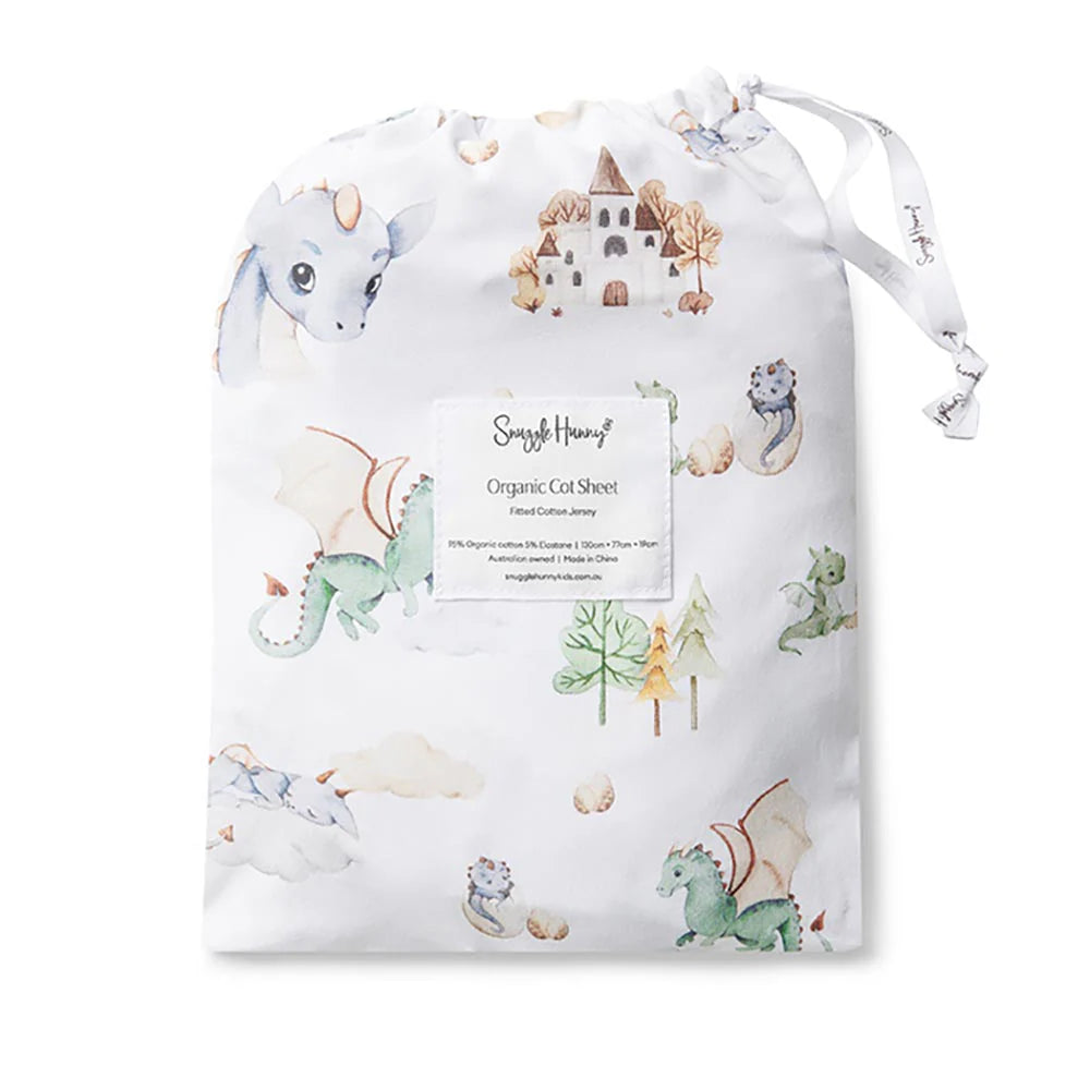 Dragon Organic Fitted Cot Sheet
