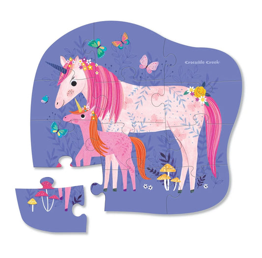 Crocodile Creek Mini Puzzle 12 pc - Unicorn Magic