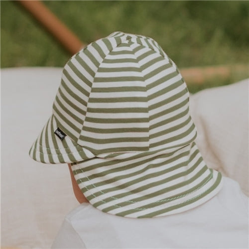 Legionnaire Flap Sun Hat - Khaki Stripe