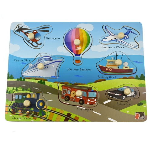 2 in 1 Transport Peg Puzzle