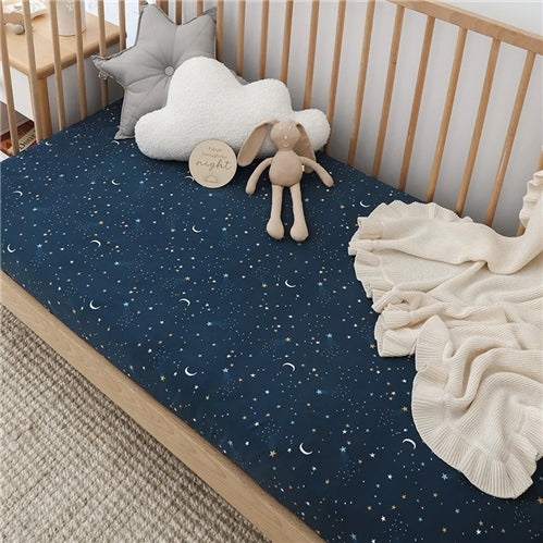 Starry Night Organic Fitted Cot Sheet