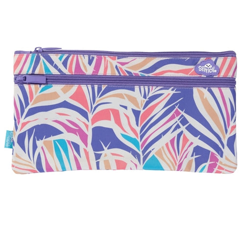 Twin Zip Pencil Case - Paradise Palms