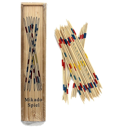 Pick up Sticks in wooden box