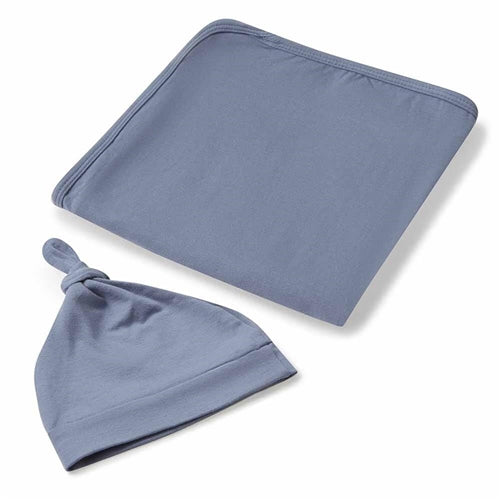 Jersey Wrap & Beanie Set - Indigo