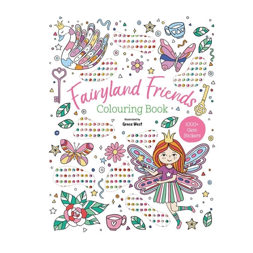 Fairyland Friends Gem Sticker Colouring Book - copy