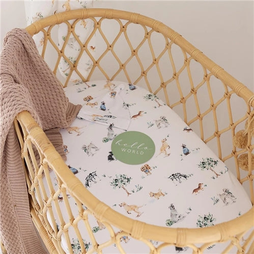 Bassinet Sheet / Change Pad Cover - Dog Park