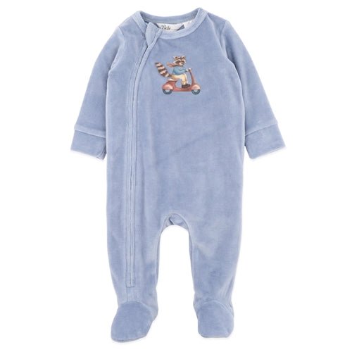 Alvin Velour Zip Onesie