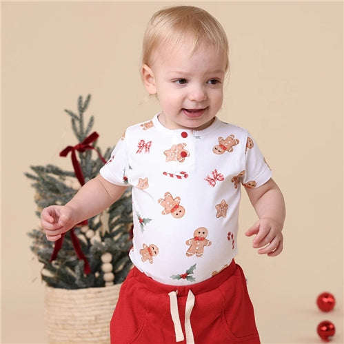 Gingerbread Organic Short Sleeve Bodysuit