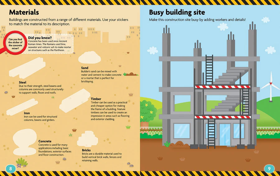 Construction Funfacts - Sticker Activity Book - copy