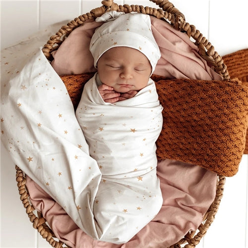 Stardust Organic Jersey Wrap & Beanie Set