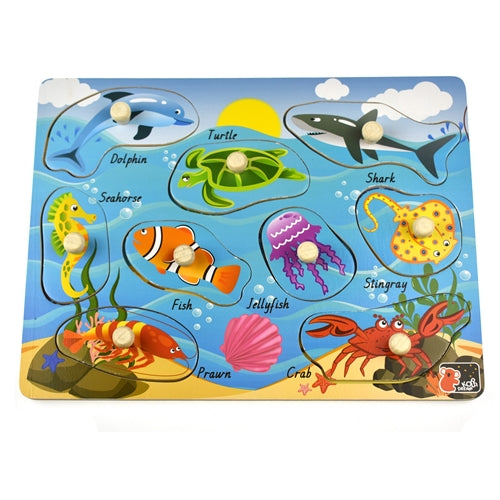 2 in 1 Sea Animal Peg Puzzle