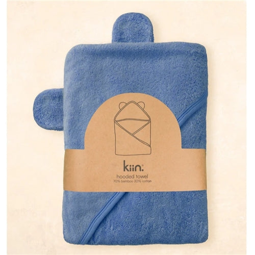 Kiin Bamboo Hooded Towel - Blue Shadow