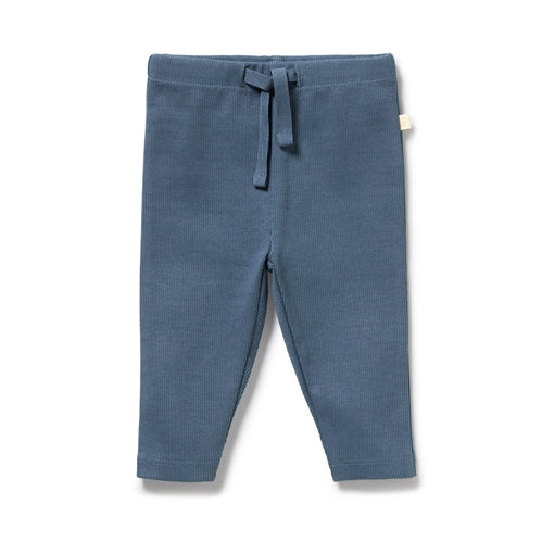 Twilight Blue Organic Rib Legging