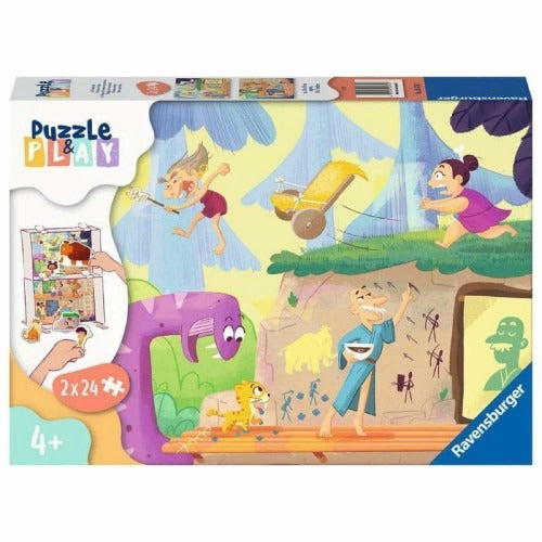 Puzzle and Play Cavemen 2x24pc