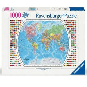Political World Map Puzzle - 1000 piece