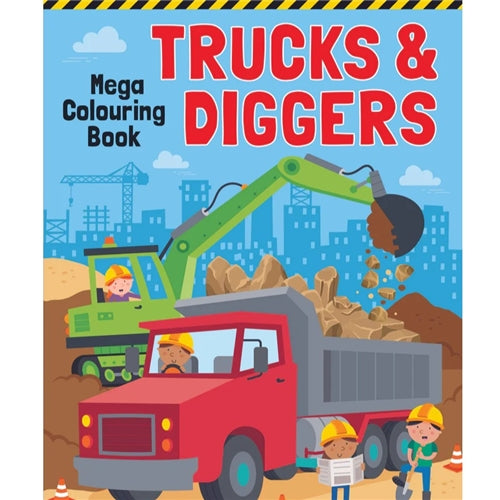 Trucks & Diggers - Mega Colouring Book