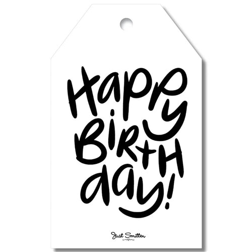 Gift Tag - Mono Happy Birthday Letters