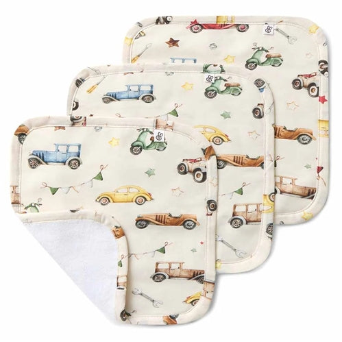 Vintage Cars Organic Wash Cloth - 3pk