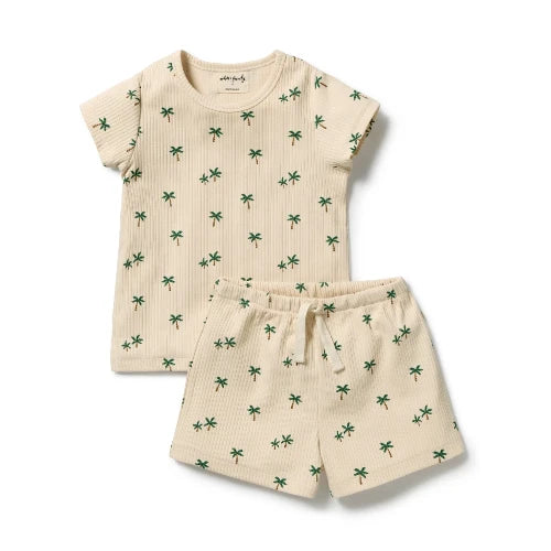 Tiny Palm Organic Short Sleeve Pyjamas