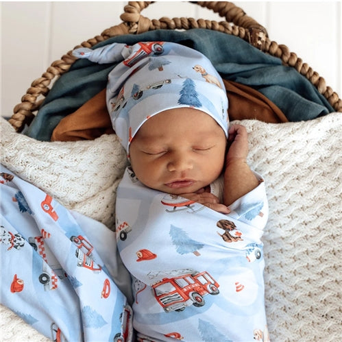 To The Rescue Organic Jersey Wrap & Beanie Set