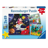 Disney Stitch Play the Day Away Puzzle 3x49 piece