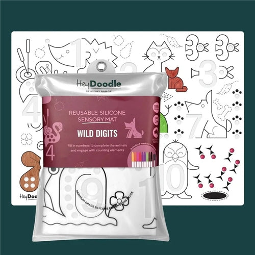 Hey Doodle Sensory Mat - Wild Digits