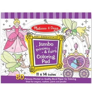 Jumbo Colouring Pad - Princess & Fairy