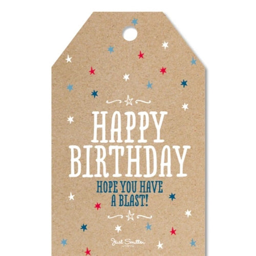 Gift Tag - Kraft Birthday Burst