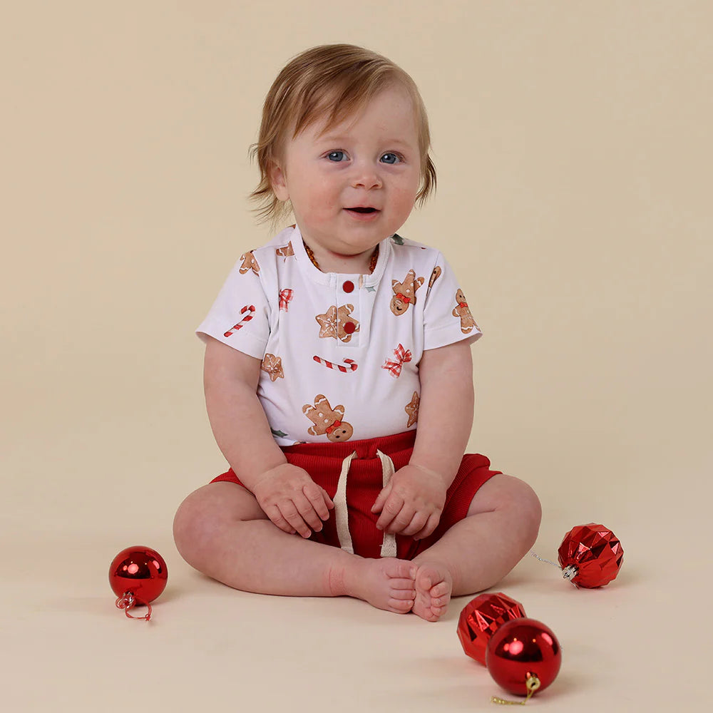 Gingerbread Organic Short Sleeve Bodysuit