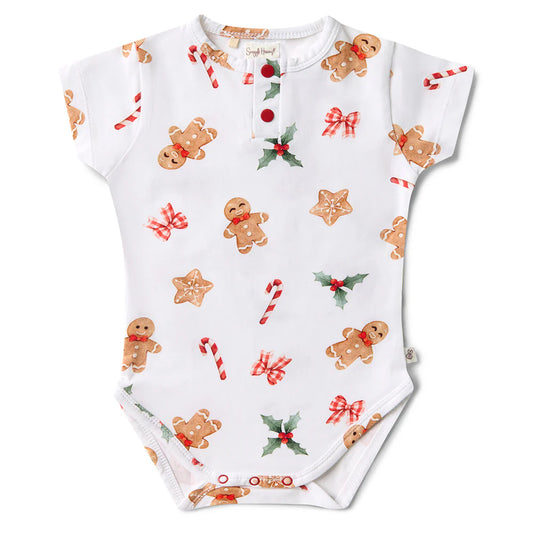 Gingerbread Organic Short Sleeve Bodysuit