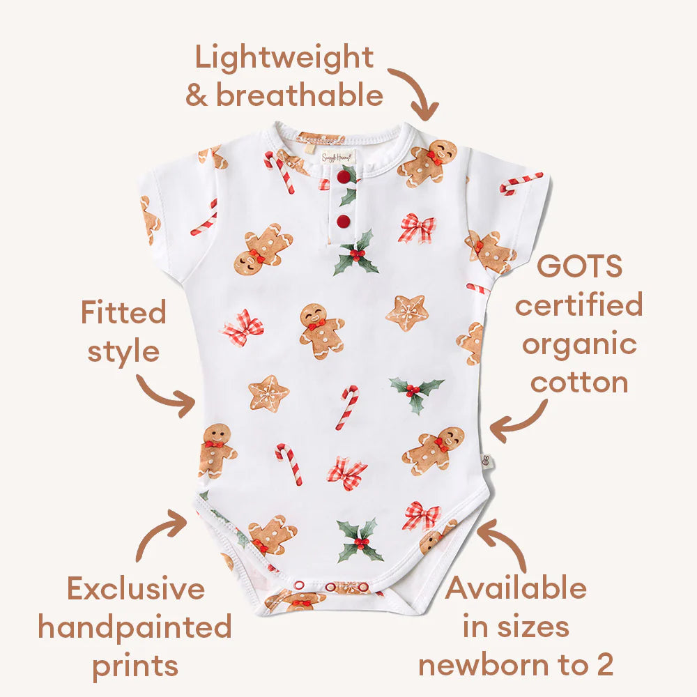 Gingerbread Organic Short Sleeve Bodysuit