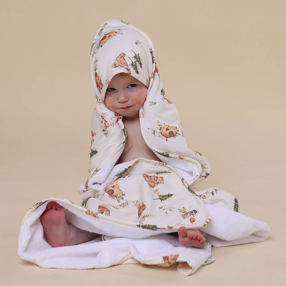 Bears Organic Hooded Baby Towel
