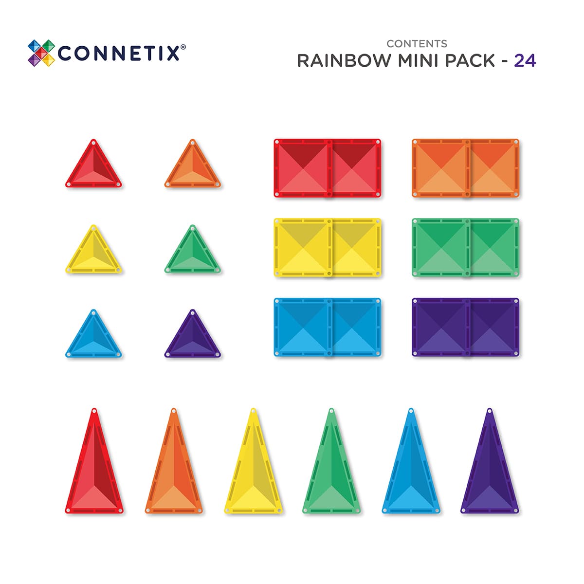 Connetix - Rainbow Mini Pack 24pc
