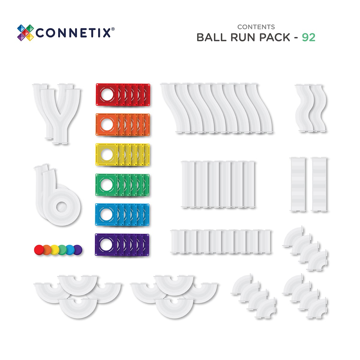 Connetix - Rainbow Ball Run 92 pc
