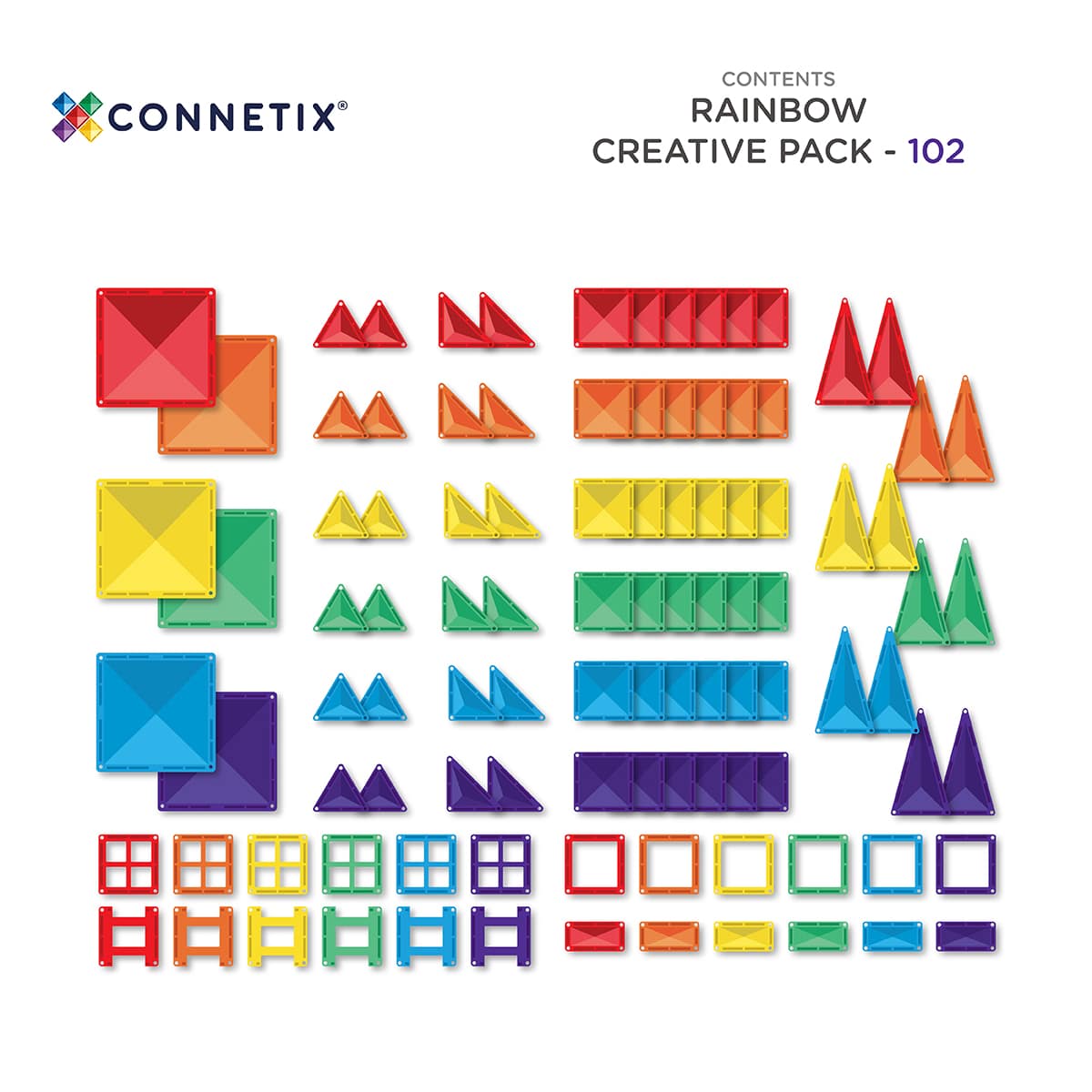 Connetix - Rainbow Creative Pack 102pc