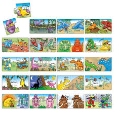 Dinosaur Opposites - 2 piece puzzles