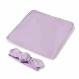 Lilac Organic Jersey Wrap & Topknot Set