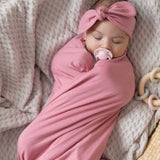 Jewel Organic Jersey Wrap & Topknot Set