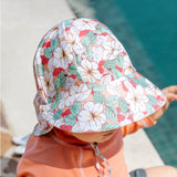 Swim Legionnaire Flap Beach Hat - Hibiscus