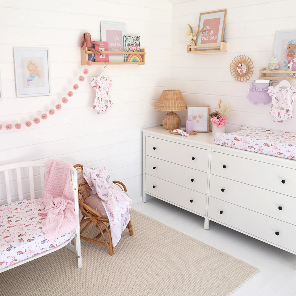 Mermaid Organic Fitted Cot Sheet