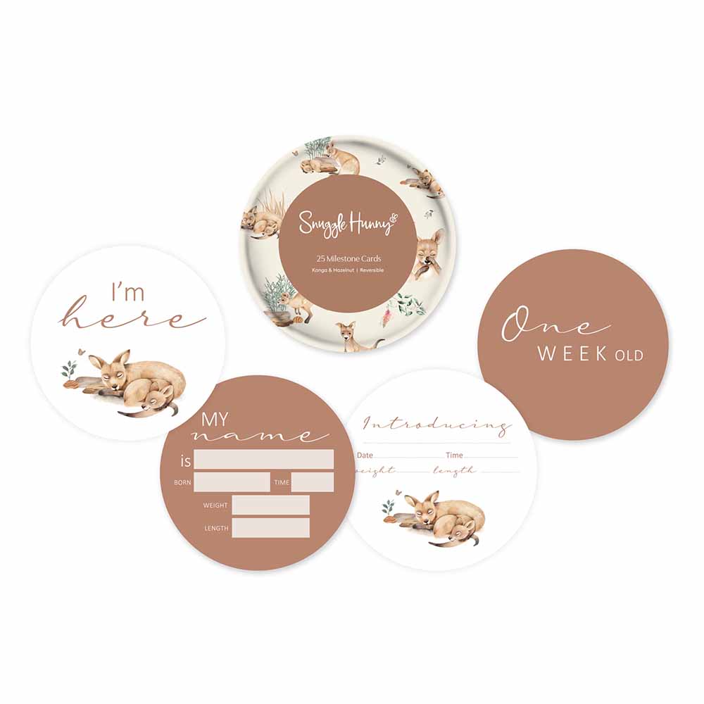 Kanga & Hazelnut Reversible Milestone Cards