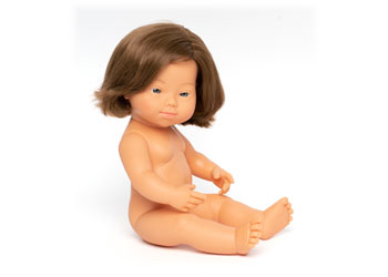 Miniland Baby Doll - Caucasian Girl with Down Syndrome38cm