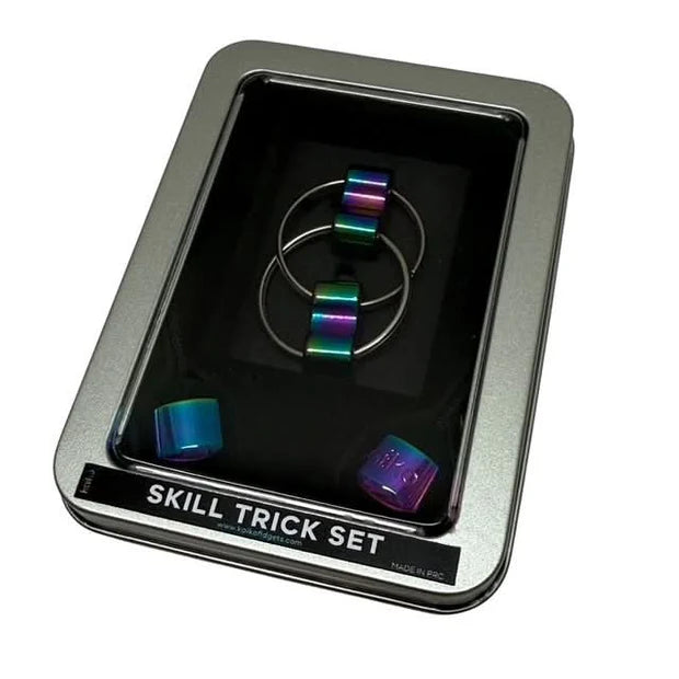 Skill Trick Set - Metal Oil Slick Begleri & Luxe Loop Fidget Set