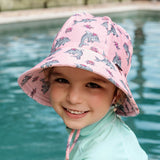 Swim Ponytail Bucket Beach Hat - Dolphin
