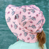 Swim Ponytail Bucket Beach Hat - Dolphin