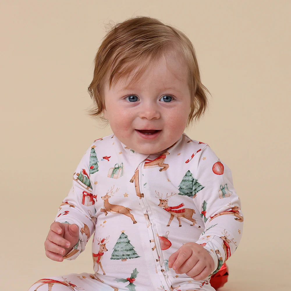 Prancer & Friends Organic Snugglesuit Convertible Romper