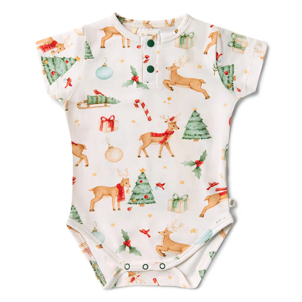 Prancer & Friends Organic Short Sleeve Bodysuit