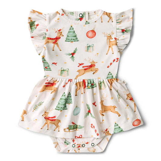 Prancer & Friends Short Sleeve Organic Dress
