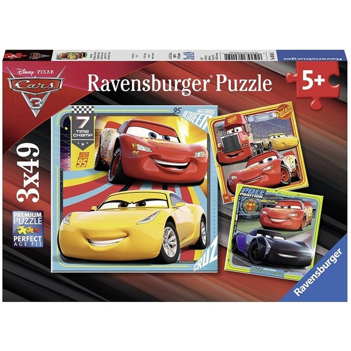 Disney Cars 3 Collection Puzzle 3x49 Pieces