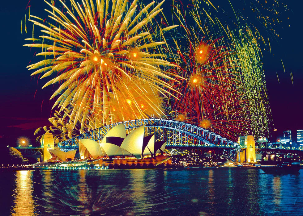 Fireworks Over Sydney Australia Puzzle - 1000 piece
